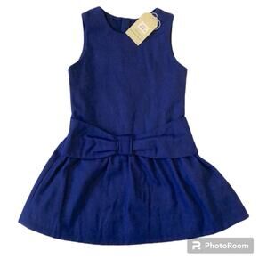 Richie House Wool Dress Sleevelees Blue Party Easter size 5/6